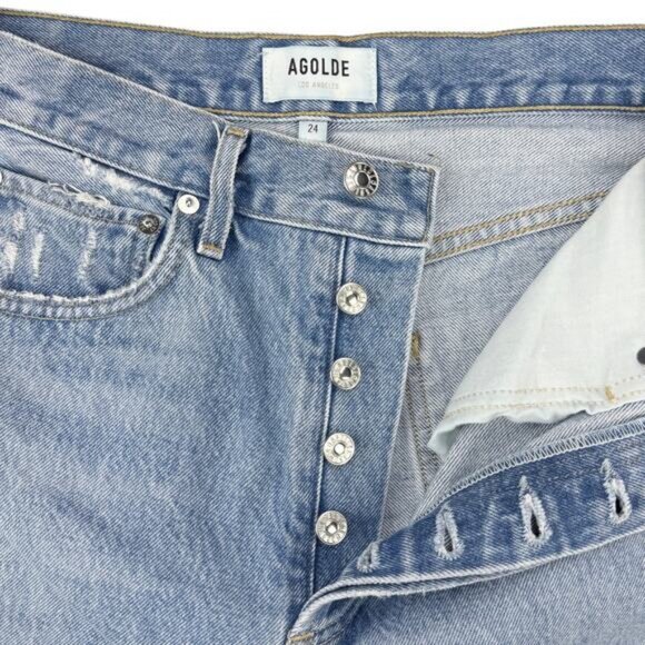 AGOLDE 90's Mid Rise Loose Fit Jeans Size 24 Fall Out - Picture 4 of 6